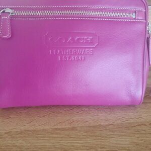 Genuine coach pink leather purse